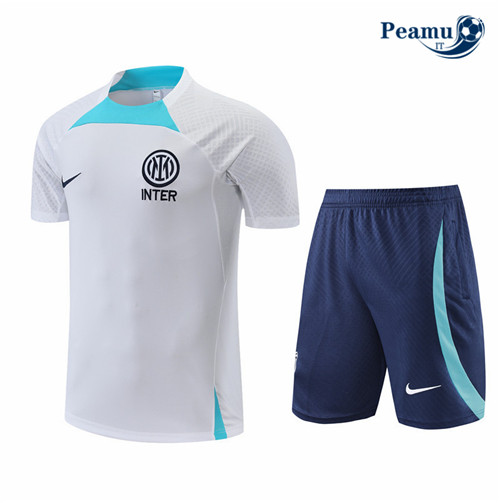 peamu.it - pt753 Kit Maglia Formazione Inter Milan + Pantaloni Blanc 2022-2023