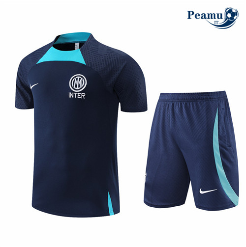 peamu.it - pt754 Kit Maglia Formazione Inter Milan + Pantaloni Bleu 2022-2023