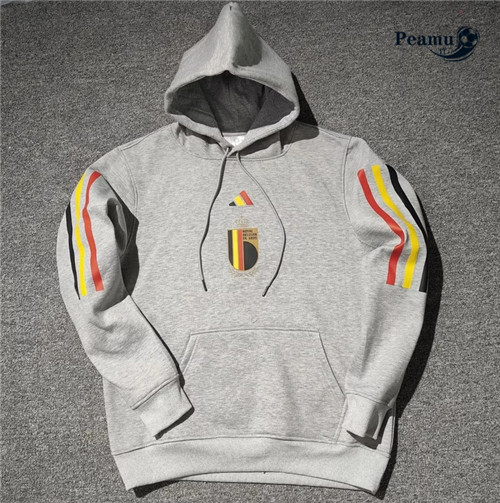 peamu.it - pt765 Maglia Giacca Con Cappuccio Belgio Gris 2022-2023