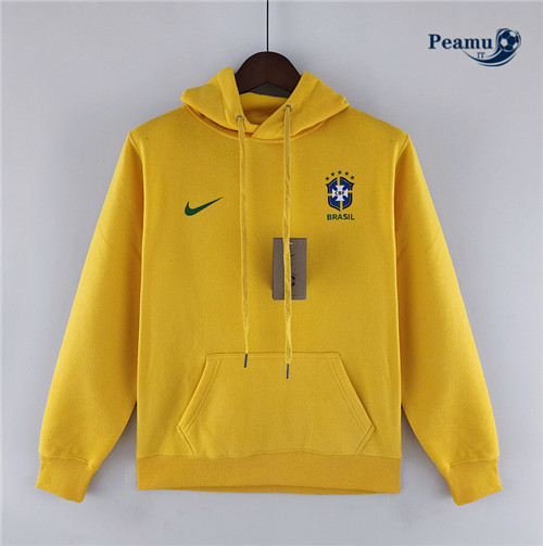 peamu.it - pt767 Maglia Giacca Con Cappuccio Brasile Jaune 2022-2023