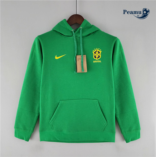 peamu.it - pt769 Maglia Giacca Con Cappuccio Brasile Vert 2022-2023