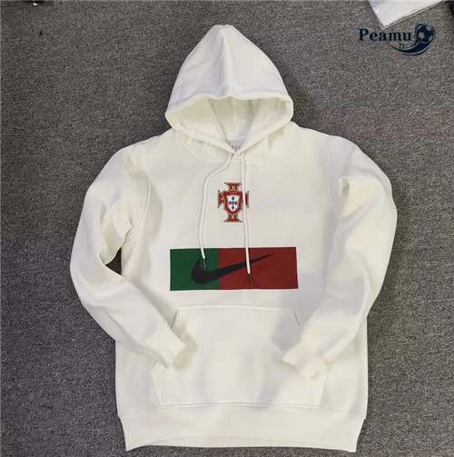 peamu.it - pt785 Maglia Giacca Con Cappuccio Portogallo Blanc 2022-2023