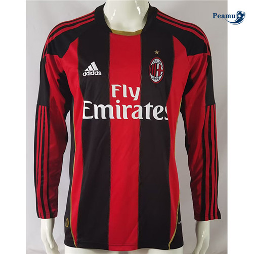 Classico Maglie Calcio AC Milan Prima Maniche lunghe 2010-11