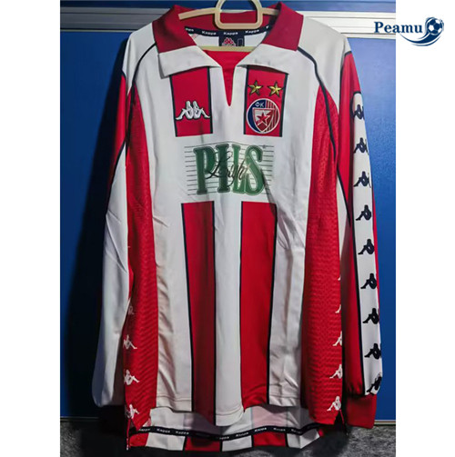 Classico Maglie Calcio Red Star Prima Maniche lunghe 1999-01