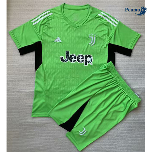 Maglie Calcio Juventus Bambino Portero Verde 2023-2024