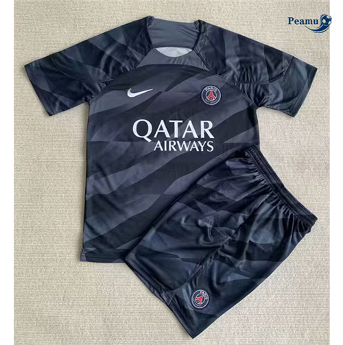 Maglie Calcio PSG Bambino Portero Grigio/Negro 2023-2024