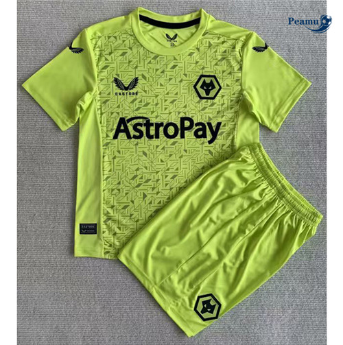 Maglie Calcio Wolverhampton Bambino Portero Verde 2023-2024