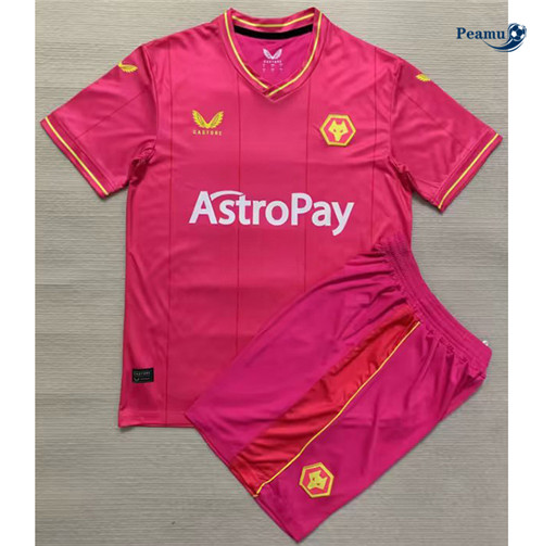 Maglie Calcio Wolverhampton Bambino Portero Rosa 2023-2024