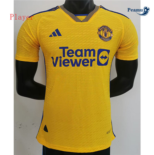 Maglie Calcio Manchester United Player Giallo 2023-2024
