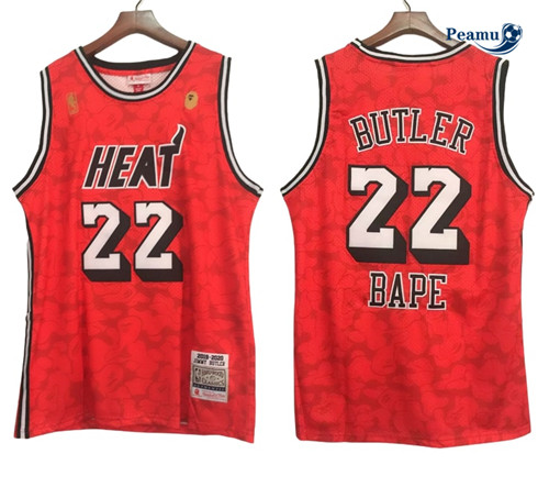 Maglie Calcio Jimmy Butler, Miami Heat x Bape 'Red' - 2023