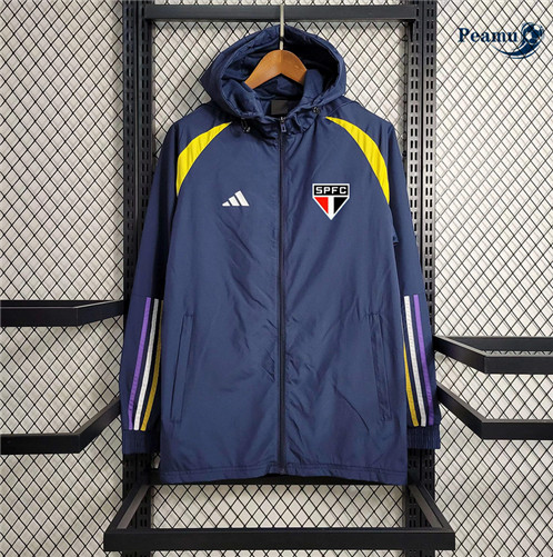 Giacca A Vento Calcio Sao Paulo Azul 2023-2024