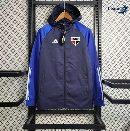 Giacca A Vento Calcio Sao Paulo Azul 2023-2024