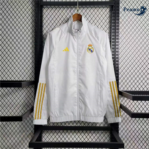 Giacca A Vento Calcio Real Madrid Bianco 2023-2024
