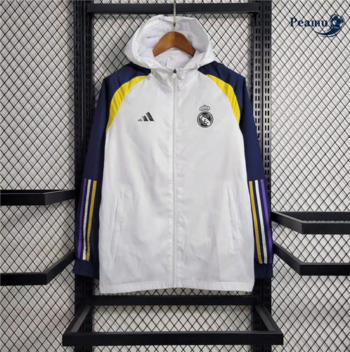 Giacca A Vento Calcio Real Madrid Bianco 2023-2024