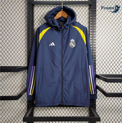 Giacca A Vento Calcio Real Madrid Azul 2023-2024