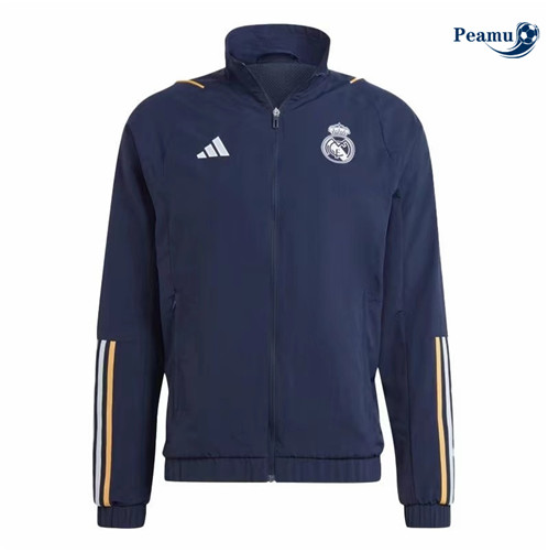 Giacca A Vento Calcio Real Madrid Azul Profundo 2023-2024