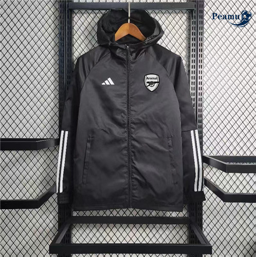 Giacca A Vento Calcio Arsenal Nero 2023-2024