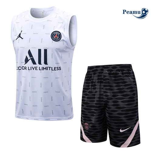 Paris PSG Debardeur + Pantaloni Bianco 2023-2024
