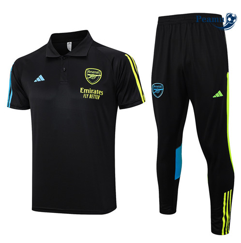 Arsenal Polo + Pantaloni Nero 2023-2024