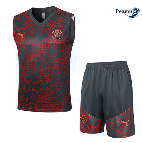 Manchester City Debardeur + Pantaloni Rosso 2023-2024