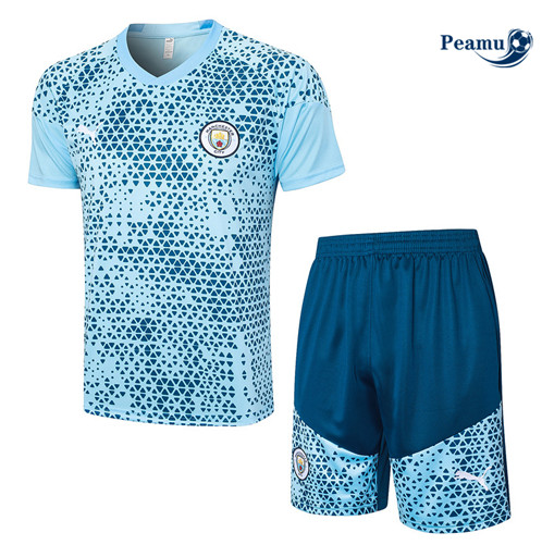 Manchester City + Pantaloni Azul Claro 2023-2024