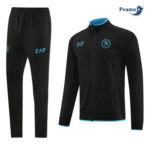 Tuta Calcio - Giacca SSC Napoli Nero 2023-2024