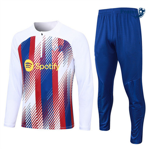 Tuta Calcio Barcelona Bambino Bianco 2023-2024