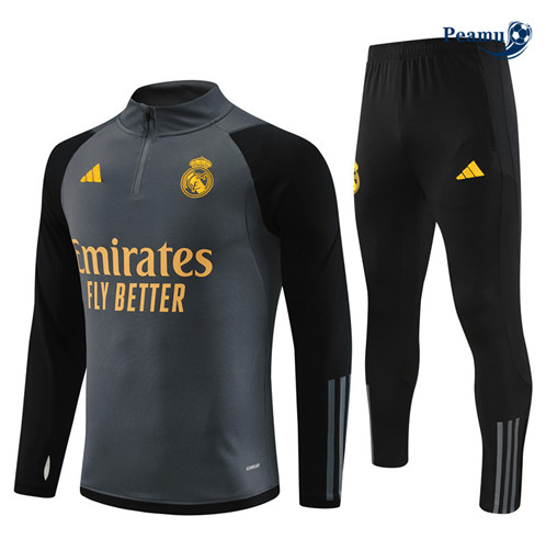 Tuta Calcio Real Madrid Bambino Gris Oscuro 2023-2024