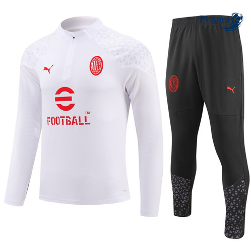 Tuta Calcio AC Milan Bambino Bianco 2023-2024