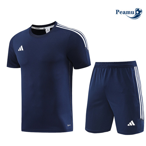 Nuove Kit Maglia Formazione Calcio Adidas + Pantaloni Blu 2023-2024