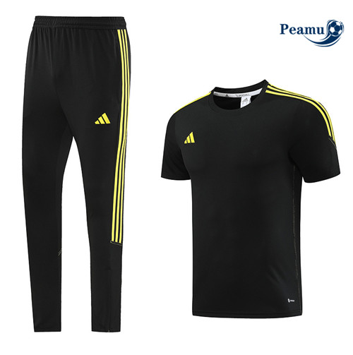 Grossista Kit Maglia Formazione Calcio Adidas + Pantaloni Nero 2023-2024