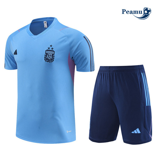 Scelta Kit Maglia Formazione Calcio Argentina Bambino + Pantaloni Blu 2023-2024