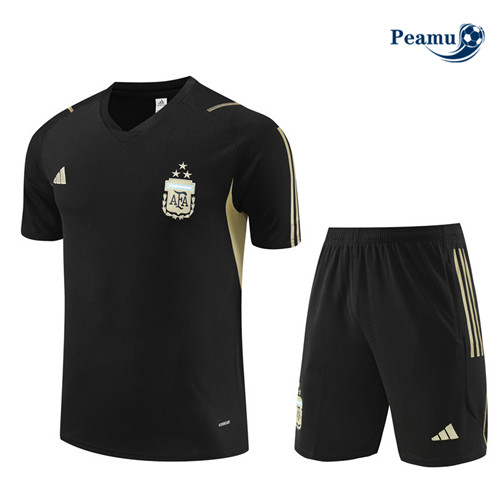 Acquista Kit Maglia Formazione Calcio Argentina Bambino + Pantaloni Nero 2023-2024