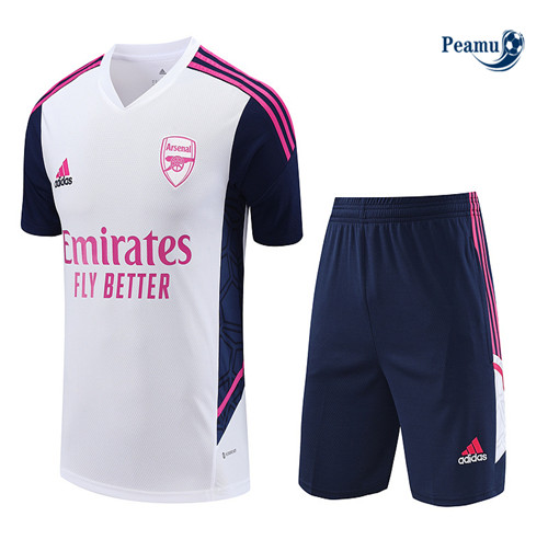 Promozionale Kit Maglia Formazione Calcio Arsenal + Pantaloni Bianco 2023-2024