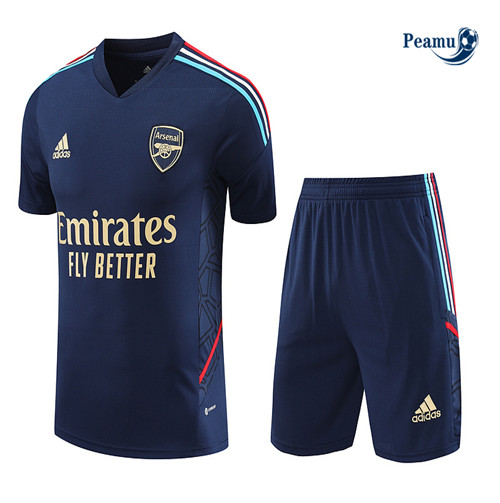 Vendere Kit Maglia Formazione Calcio Arsenal + Pantaloni Blu 2023-2024