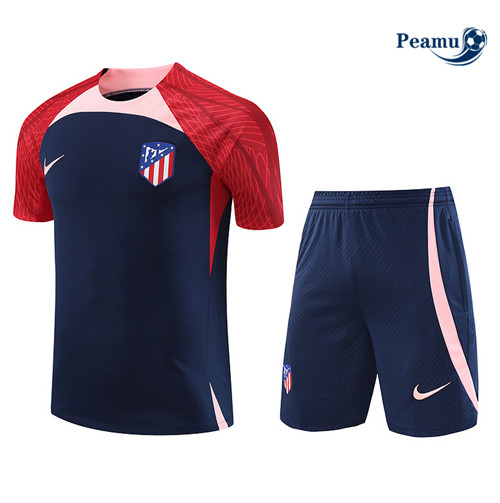 Vendere Kit Maglia Formazione Calcio Atletico Madrid + Pantaloni Blu 2023-2024