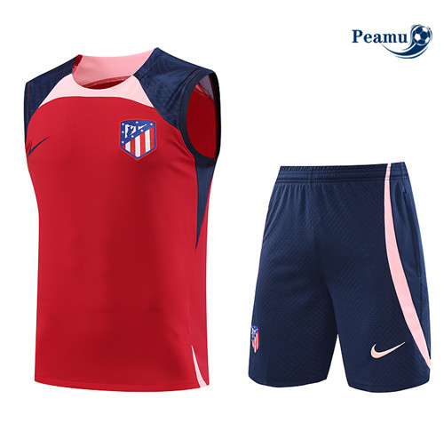 Prezzo Kit Maglia Formazione Calcio Atletico Madrid Debardeur + Pantaloni Rosso 2023-2024