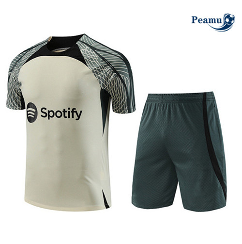 Acquistare Kit Maglia Formazione Calcio Barcellona + Pantaloni Bianco 2023-2024