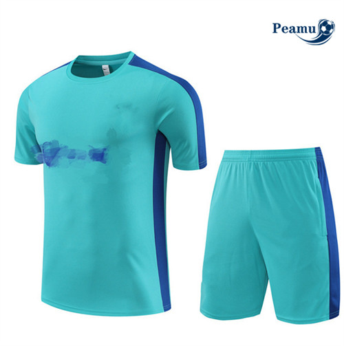Fornire Kit Maglia Formazione Calcio Barcellona + Pantaloni Blu 2023-2024