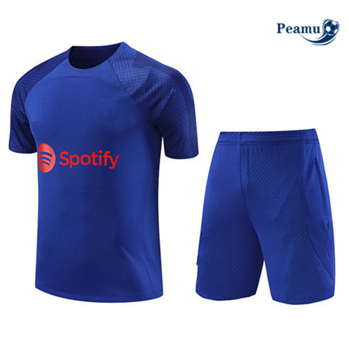 Produzione Kit Maglia Formazione Calcio Barcellona + Pantaloni Blu 2023-2024