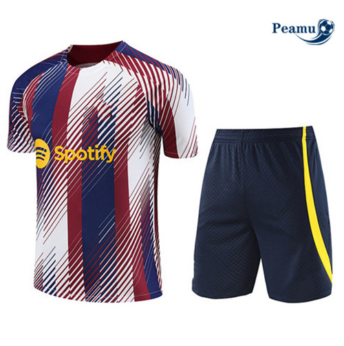Comperare Kit Maglia Formazione Calcio Barcellona + Pantaloni Blu 2023-2024