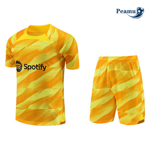 Acquistare Kit Maglia Formazione Calcio Gardien de but Barcellona + Pantaloni Giallo 2023-2024