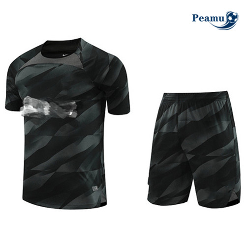Vendere Kit Maglia Formazione Calcio Gardien de but Barcellona + Pantaloni Nero 2023-2024