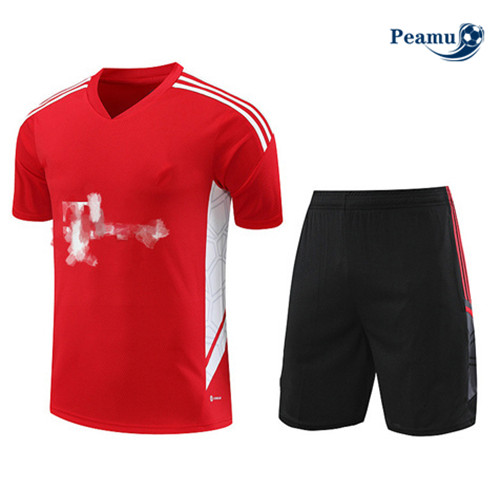Comperare Kit Maglia Formazione Calcio Bayern Monaco + Pantaloni Rosso 2023-2024