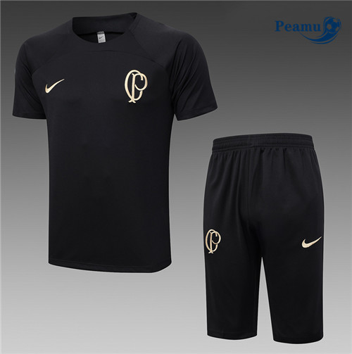 Acquistare Kit Maglia Formazione Calcio Corinthians + Pantaloni Nero 2023-2024