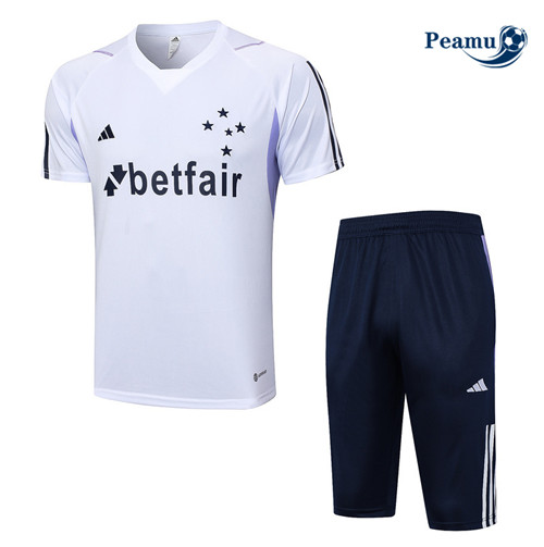 Scelta Kit Maglia Formazione Calcio Cruzeiro + Pantaloni Grigio 2023-2024