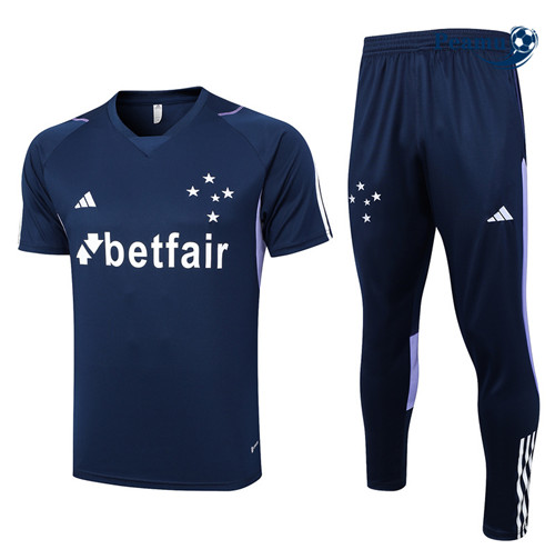 Shopping Kit Maglia Formazione Calcio Cruzeiro + Pantaloni Blu 2023-2024