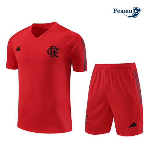 La moda Kit Maglia Formazione Calcio Flamengo Bambino + Pantaloni Rosso 2023-2024