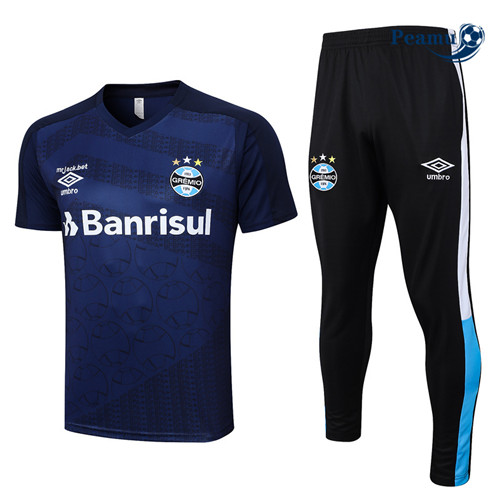 Negozio Kit Maglia Formazione Calcio Gremio + Pantaloni Blu 2023-2024