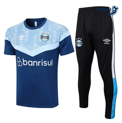 Grossista Kit Maglia Formazione Calcio Gremio + Pantaloni Blu 2023-2024
